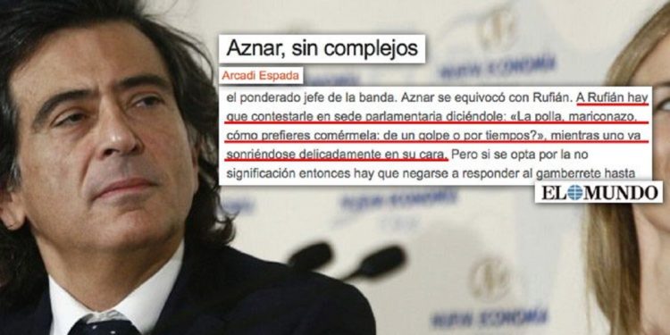 Rufian blanqueja el xenòfob Arcadi Espada